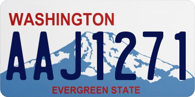 WA license plate AAJ1271
