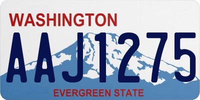 WA license plate AAJ1275