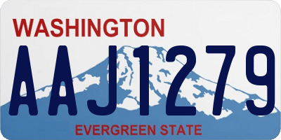WA license plate AAJ1279