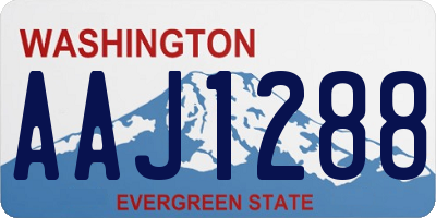 WA license plate AAJ1288