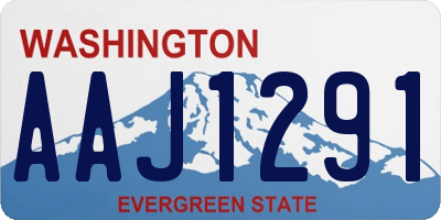 WA license plate AAJ1291
