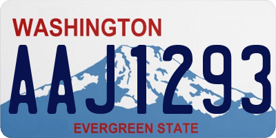 WA license plate AAJ1293