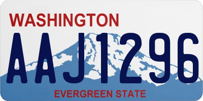 WA license plate AAJ1296
