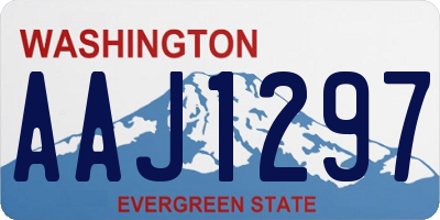 WA license plate AAJ1297