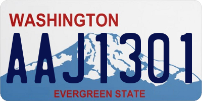 WA license plate AAJ1301