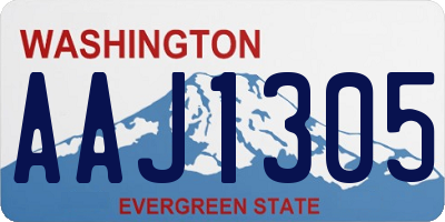 WA license plate AAJ1305