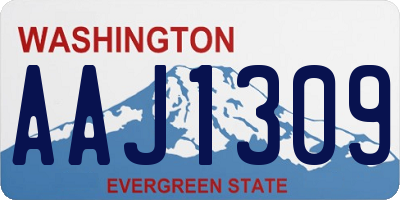 WA license plate AAJ1309