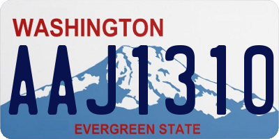 WA license plate AAJ1310