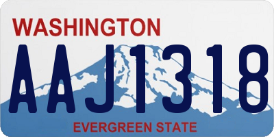 WA license plate AAJ1318