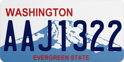 WA license plate AAJ1322
