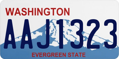 WA license plate AAJ1323