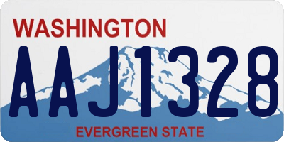 WA license plate AAJ1328