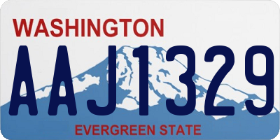WA license plate AAJ1329