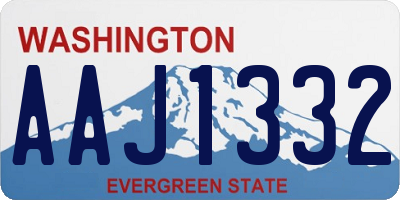 WA license plate AAJ1332