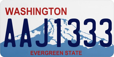 WA license plate AAJ1333
