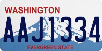 WA license plate AAJ1334