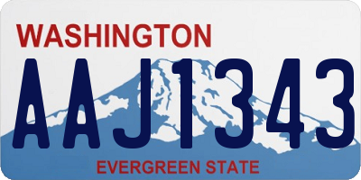 WA license plate AAJ1343