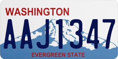 WA license plate AAJ1347