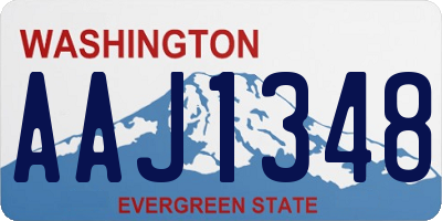 WA license plate AAJ1348