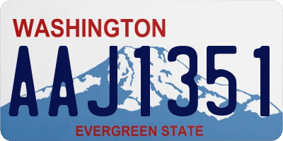 WA license plate AAJ1351