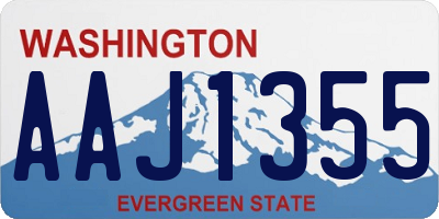 WA license plate AAJ1355