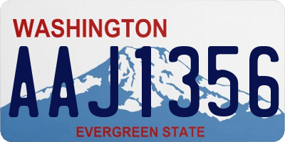 WA license plate AAJ1356