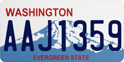 WA license plate AAJ1359