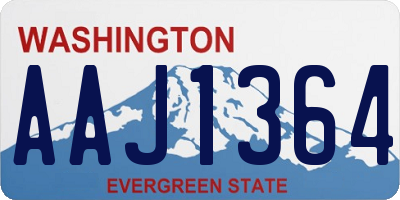 WA license plate AAJ1364