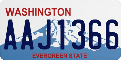 WA license plate AAJ1366