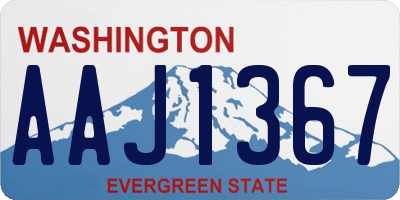WA license plate AAJ1367