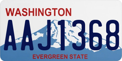 WA license plate AAJ1368