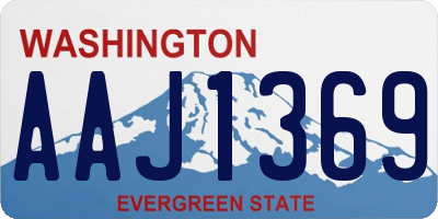 WA license plate AAJ1369