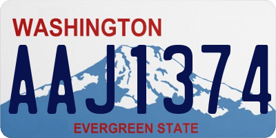 WA license plate AAJ1374