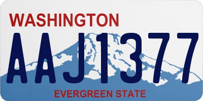 WA license plate AAJ1377