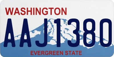 WA license plate AAJ1380