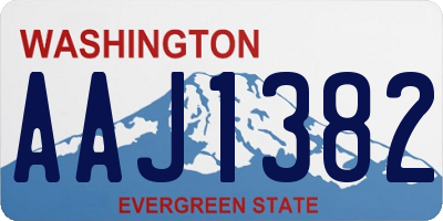 WA license plate AAJ1382