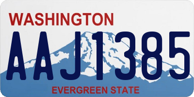 WA license plate AAJ1385