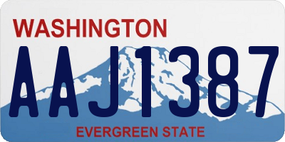 WA license plate AAJ1387