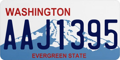 WA license plate AAJ1395