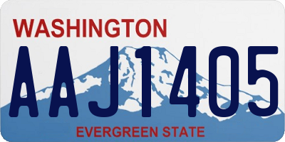 WA license plate AAJ1405