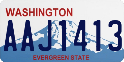 WA license plate AAJ1413