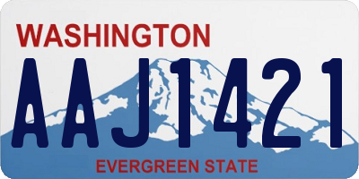 WA license plate AAJ1421