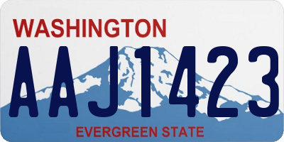 WA license plate AAJ1423