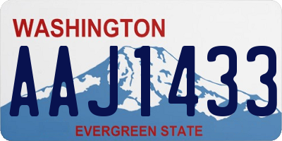WA license plate AAJ1433