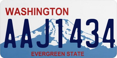 WA license plate AAJ1434