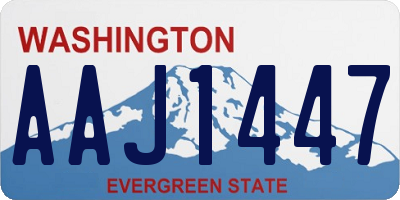 WA license plate AAJ1447