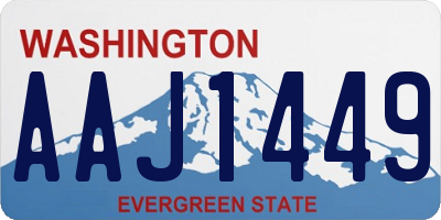 WA license plate AAJ1449