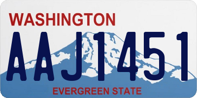 WA license plate AAJ1451