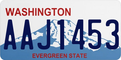 WA license plate AAJ1453