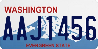WA license plate AAJ1456